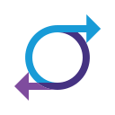 An icon of incoming and outgoing arrows for cash flow